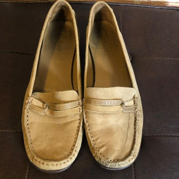 L.L. Bean Light Brown Suede Flat Loafers Sz 8M Slip on Shoes - Picture 5 of 7